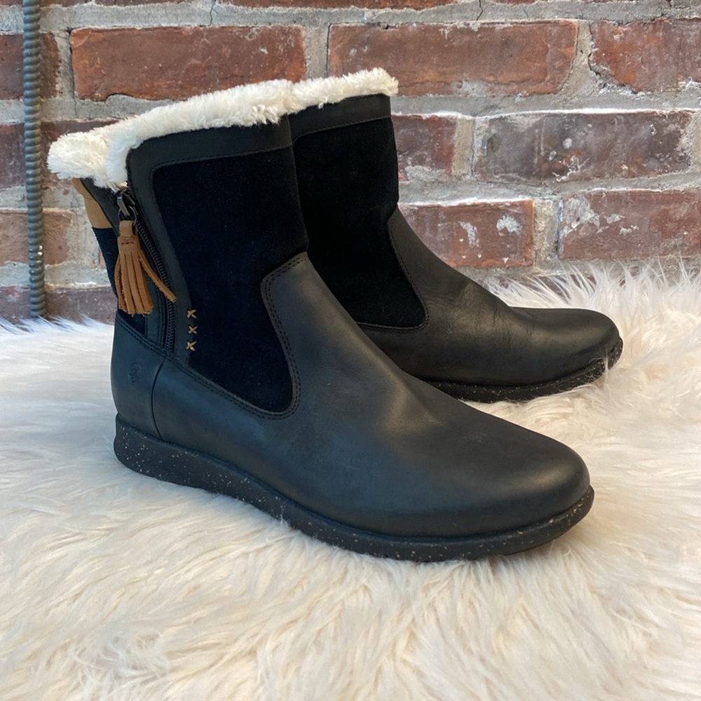 Superfeet Juniper Leather Faux Fur Lined Waterproof Bootie, Size 11